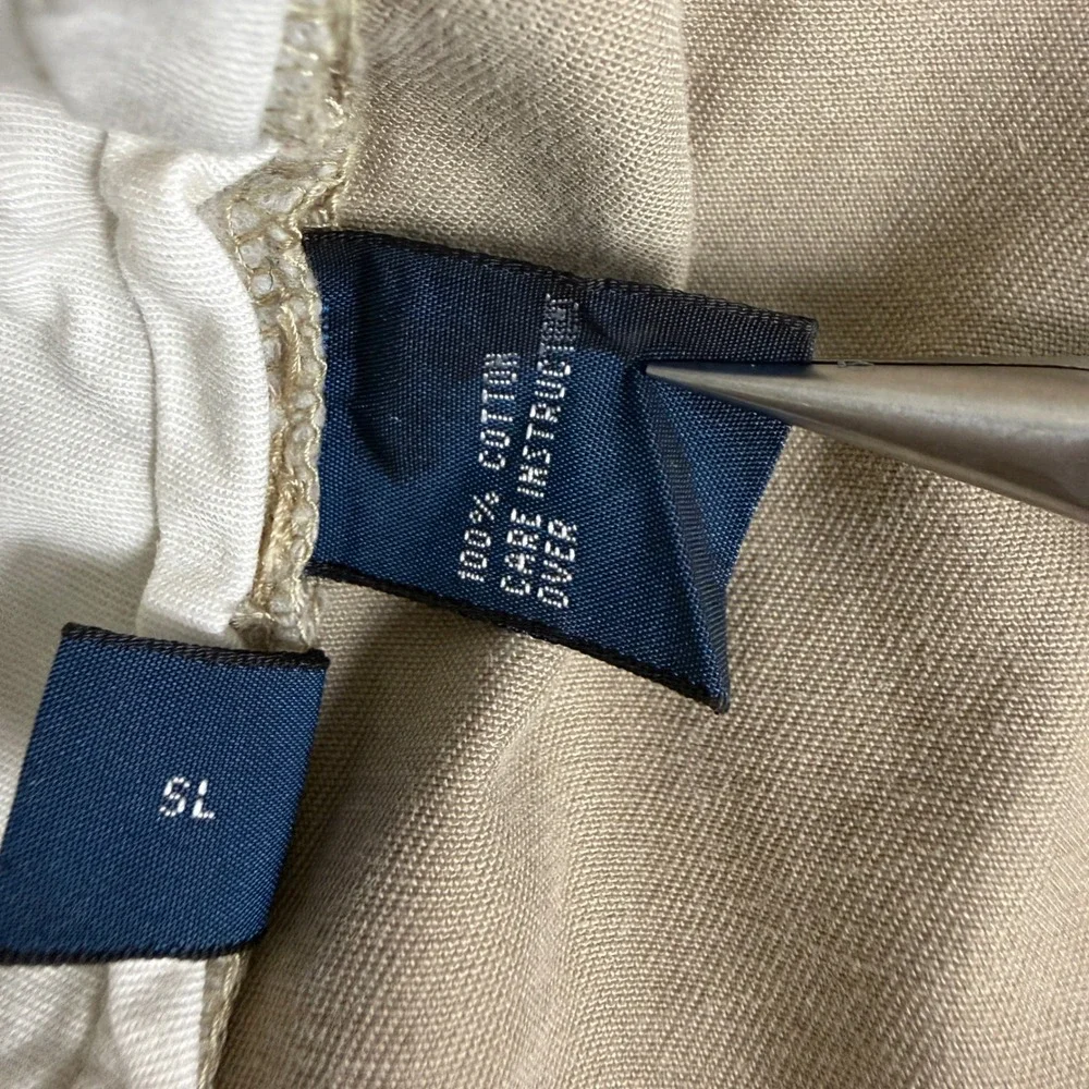 Polo Ralph Lauren Hammond Pant Mens 38x34 Tan Khaki Double Pleated Cuffed Chinos